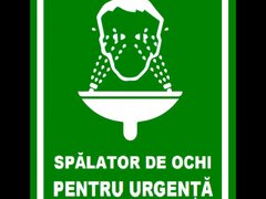 Placuta pentru spalator de ochi pentru urgenta