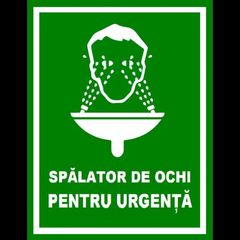 Placuta pentru spalator de ochi pentru urgenta